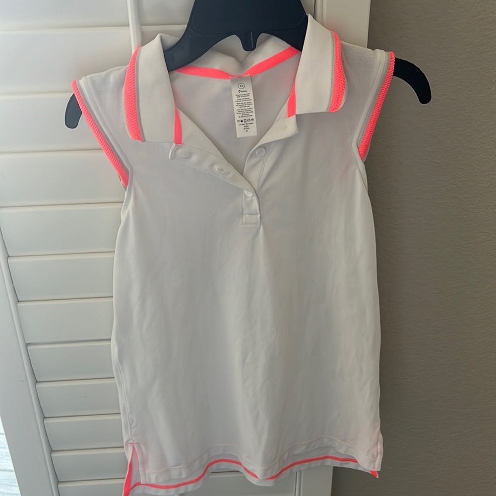 Ivivva half sleeve polo. Girls size 12. Only worn once! Like new!
